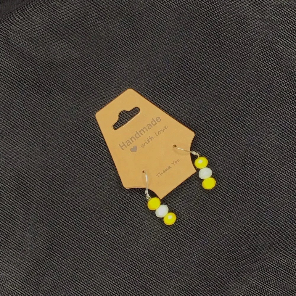 Handmade Beaded Dangle Earrings - Assorted Colors